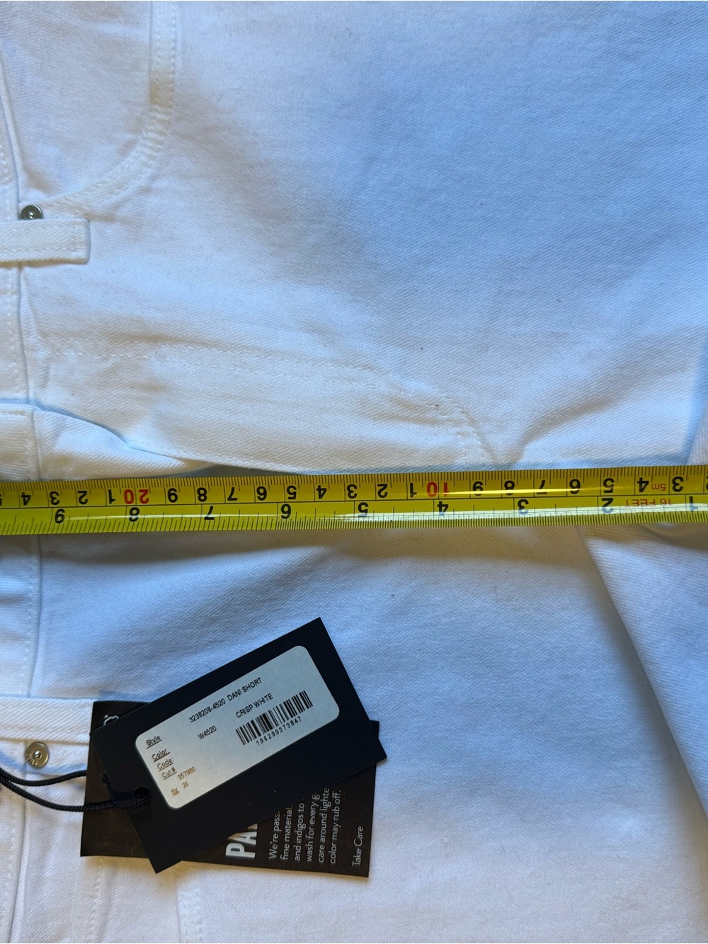PAIGE Dani White High-Waist Shorts - Picture 10 of 11